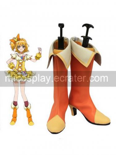 Orange 2'' Heel PRETTY CURE Faux Leather Cosplay Shoes