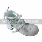 Pink PU Leather 4.5cm High Heel Hollow Heart Sweet Lolita Shoes with Bow