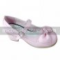 Pink PU Leather 4.5cm High Heel Sweet Lolita Shoes with Bow