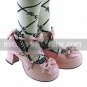 Pink PU Leather 7.5cm High Heel Sweet Lolita Shoes