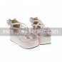 Pink PU Leather 7cm High Heel Sweet Lolita Sandal