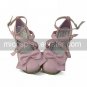 Pink PU Leather Flat Simple Sweet Lolita Shoes with Bow