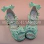 PU Leather 6.3cm High Heel Princess Lolita Sandals with Beads