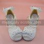 PU Leather 6.3cm High Heel Princess Lolita Sandals with Beads