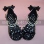 PU Leather 6.3cm High Heel Princess Lolita Sandals with Beads