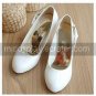 PU Leather 6cm Wedge Princess Lolita Shoes with Heart Hollow