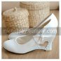 PU Leather 6cm Wedge Princess Lolita Shoes with Heart Hollow