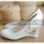 PU Leather 6cm Wedge Princess Lolita Shoes with Heart Hollow