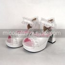 PU Leather 7.5cm High Heel Country Lolita Sandal