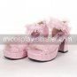 PU Leather 7.5cm High Heel Country Lolita Sandal