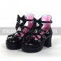 PU Leather 7.5cm High Heel Sweet Lolita Shoes with Bow