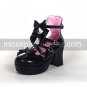 PU Leather 7.5cm High Heel Sweet Lolita Shoes with Bow