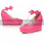 PU Leather 8cm Wedge Sweet Lolita Shoes