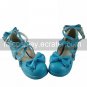 Pure Color PU Leather 4.5cm High Heel Sweet Lolita Shoes with Bow