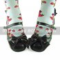 Pure Color PU Leather 6.3cm Wedge Casual Lolita Shoes