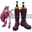 Purple Faux Leather 1 15'' High Heel Zipper Cosplay Shoes