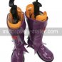 Purple Faux Leather 1 15'' High Heel Zipper Cosplay Shoes