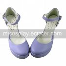 Purple PU Leather 8.7cm High Heel Classic Lolita Shoes