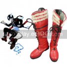 Red 1 15 Heel Ao no Exorcist Okumura Rin Faux Leather Cosplay Shoes