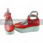 Red PU Leather 5cm Platform Classic Lolita Shoes(White Sole)