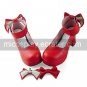 Red PU Leather 7.5cm High Heel Sweet Lolita Shoes with Bow