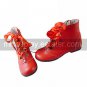 Red PU Leather Flat Sweet Lolita Boots with Ribbon