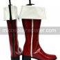 Red Puella Magi Madoka Magica 2'' Heel Faux Leather Cosplay Shoes