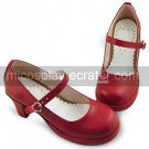 Red Touhou Project Patchouli Knowledge PU Lolita Shoes