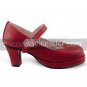 Red Touhou Project Patchouli Knowledge PU Lolita Shoes