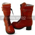 Red Unlight Shert Lace-Up PU Lolita Boots