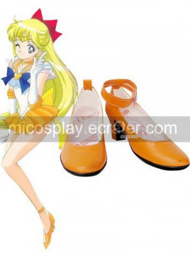 Sailor Moon Venus Imitated Leather Cosplay Shoes
