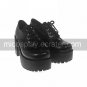 Skid Soles 2.75 Cone Heel Black PU Lolita Shoes
