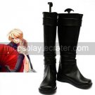 Vocaloid Black Faux Leather 2'' High Heel Cosplay Shoes