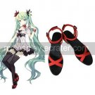 Vocaloid Hatsune Miku Imitated Leather Cosplay Shoes black and red