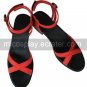 Vocaloid Hatsune Miku Imitated Leather Cosplay Shoes black and red