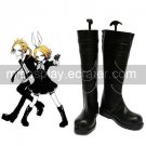 Vocaloid Kagamine Rin Black Faux Leather 1 15'' High Heel Buckle