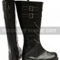 Vocaloid Kagamine Rin Black Faux Leather 1 15'' High Heel Buckle