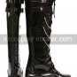 Vocaloid Kagamine Rin Black Faux Leather 2'' High Heel Cosplay Shoes