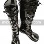 Vocaloid Kagamine Rin Black Faux Leather 2'' High Heel Cosplay Shoes