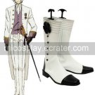 White 1 35'' Heel Kuroshitsuji Faux Leather Cosplay Shoes