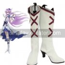 White 2 34'' Heel PRETTY CURE Faux Leather Cosplay Shoes