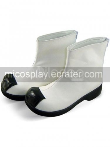White Black Round Toe PU Lolita Boots