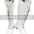 White DOD Imitated Leather Foam Cosplay Boots