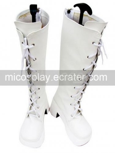 White DOD Imitated Leather Foam Cosplay Boots