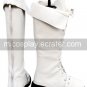 White Lace Tie Imitated Leather Rubber Cosplay Boots
