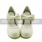 White PU Leather 4.5cm High Heel Princess Lolita Sandals with Lovely Bow