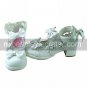 White PU Leather 4.5cm High Heel Sweet Lolita Shoes with Bow