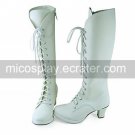 White PU Leather 6.3cm High Heel Sweet Lolita Boots