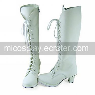 White PU Leather 6.3cm High Heel Sweet Lolita Boots