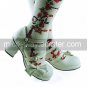 White PU Leather 6.3cm High Heel Sweet Lolita Shoes with Bow